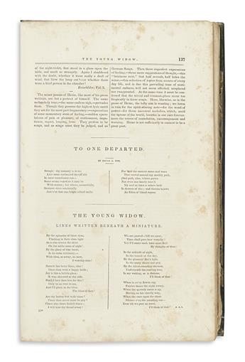 POE, EDGAR ALLAN. The Mask of the Red Death [in:] Graham’s Lady’s and Gentleman’s Magazine, Vols. XX-XXI.